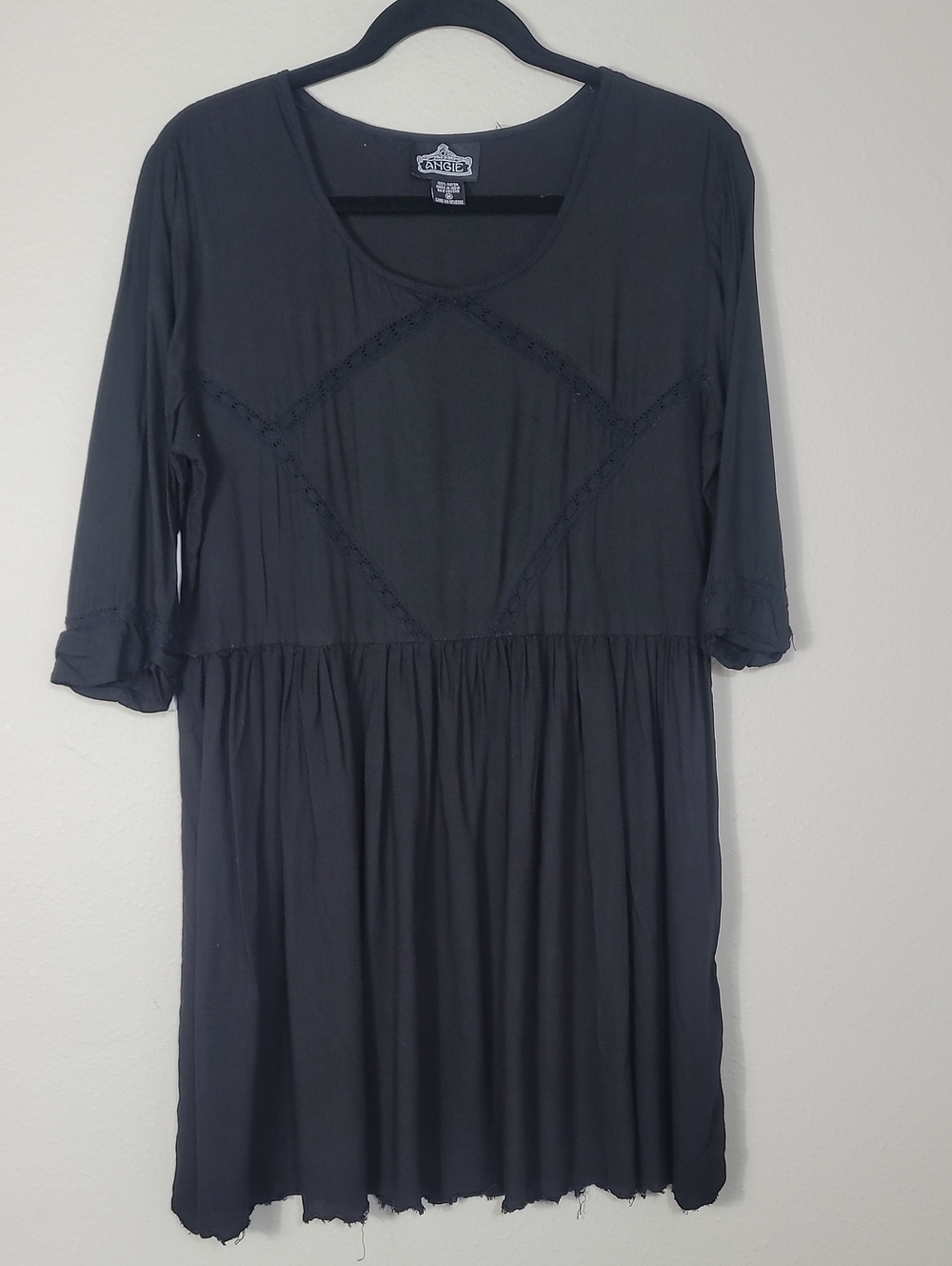 Angie Embroidered Babydoll Mini Dress Size Medium